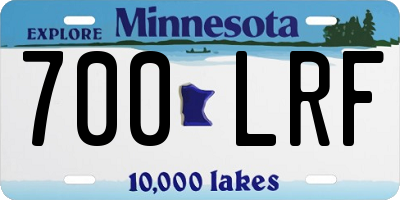 MN license plate 700LRF
