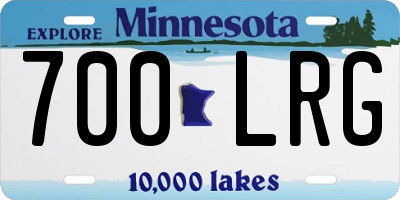 MN license plate 700LRG