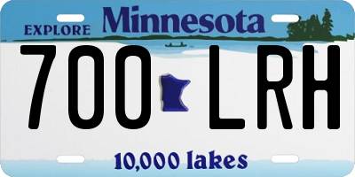 MN license plate 700LRH