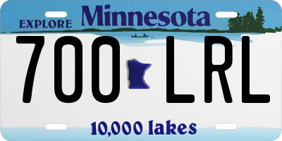 MN license plate 700LRL