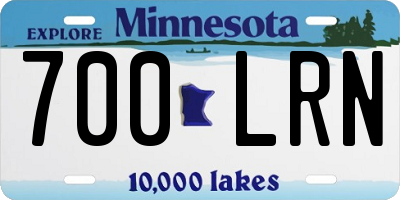 MN license plate 700LRN