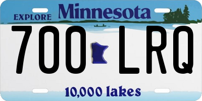 MN license plate 700LRQ