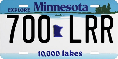 MN license plate 700LRR