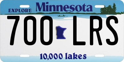 MN license plate 700LRS