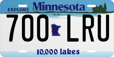 MN license plate 700LRU
