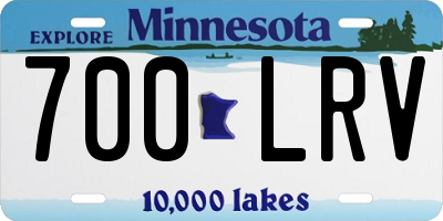 MN license plate 700LRV