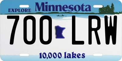 MN license plate 700LRW