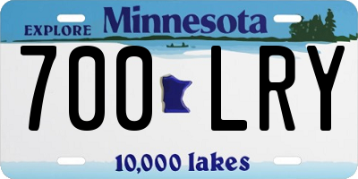 MN license plate 700LRY