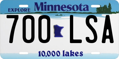 MN license plate 700LSA