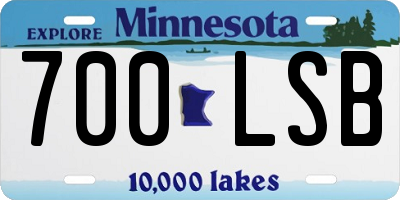 MN license plate 700LSB