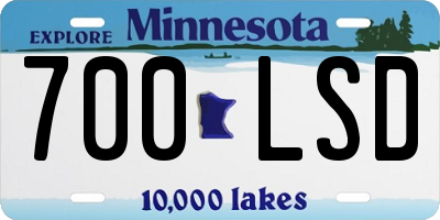 MN license plate 700LSD