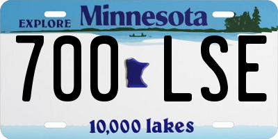 MN license plate 700LSE