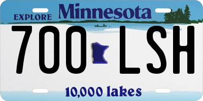 MN license plate 700LSH