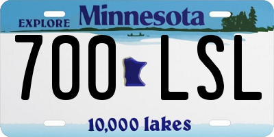 MN license plate 700LSL