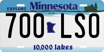 MN license plate 700LSO