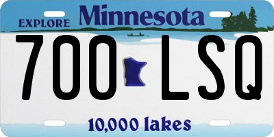MN license plate 700LSQ