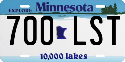MN license plate 700LST