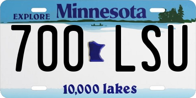 MN license plate 700LSU