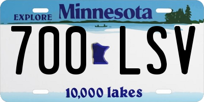 MN license plate 700LSV