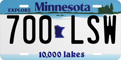 MN license plate 700LSW