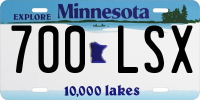 MN license plate 700LSX