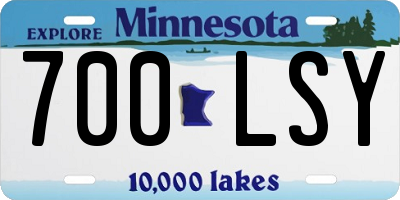 MN license plate 700LSY