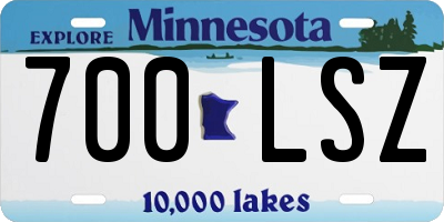 MN license plate 700LSZ