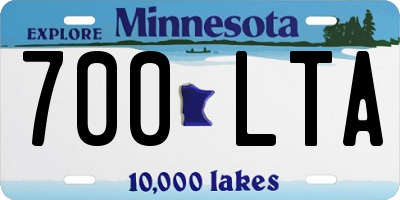 MN license plate 700LTA