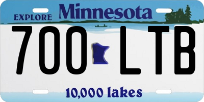 MN license plate 700LTB
