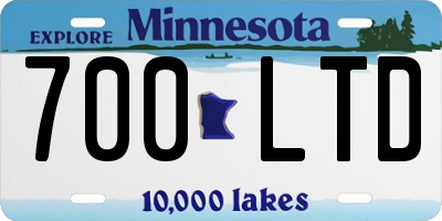 MN license plate 700LTD