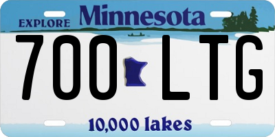 MN license plate 700LTG