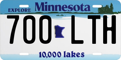 MN license plate 700LTH