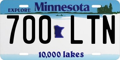 MN license plate 700LTN