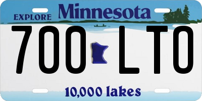 MN license plate 700LTO