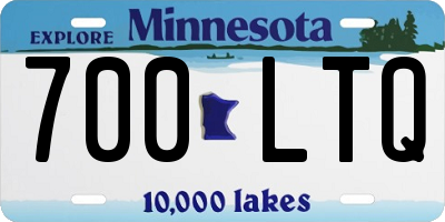 MN license plate 700LTQ