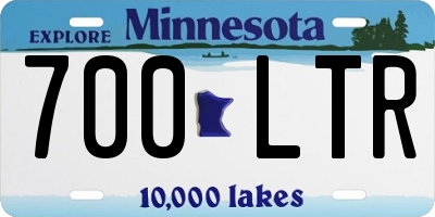 MN license plate 700LTR