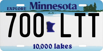 MN license plate 700LTT