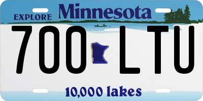 MN license plate 700LTU