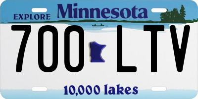 MN license plate 700LTV