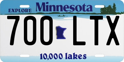 MN license plate 700LTX
