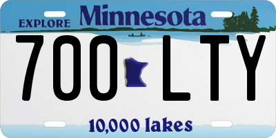 MN license plate 700LTY