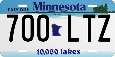 MN license plate 700LTZ