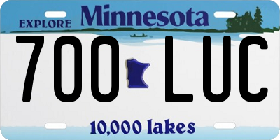 MN license plate 700LUC