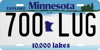 MN license plate 700LUG