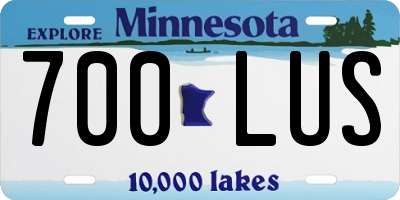 MN license plate 700LUS