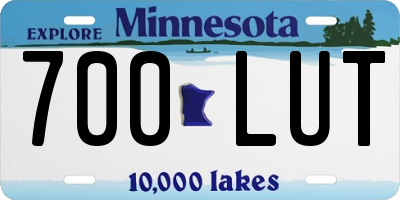 MN license plate 700LUT