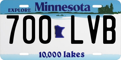 MN license plate 700LVB