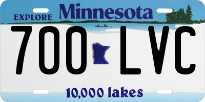 MN license plate 700LVC