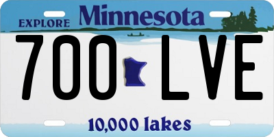 MN license plate 700LVE