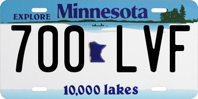 MN license plate 700LVF